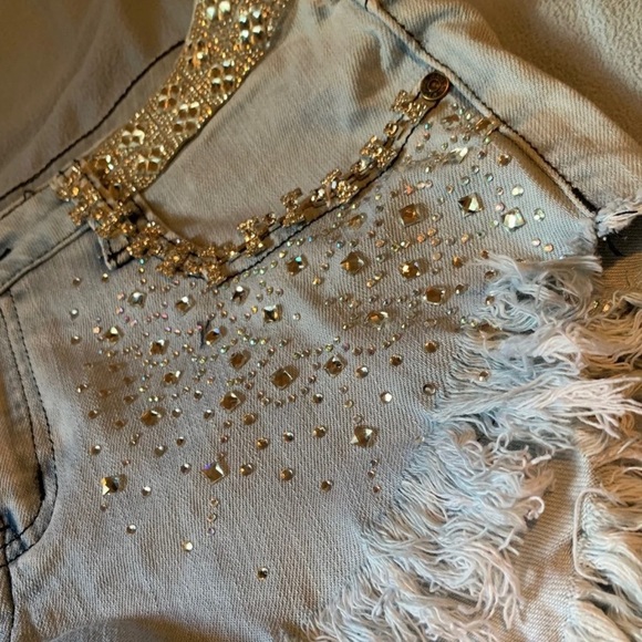 Studded Jean Shorts - Picture 2 of 6
